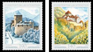 Foto Sello de Liechtenstein 1510-1511 Otoño e invierno en castillo de Vaduz