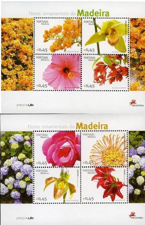 Foto Sello de Madeira 256-263 Flores de Madeira. De HB 32 y 33