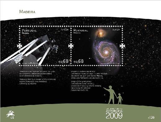 Foto Sello de Madeira 305 Europa 09. Astronomía. De HB 44