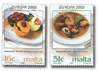 Foto Sello de Malta 1363-1364 Europa 05. Gastronomía