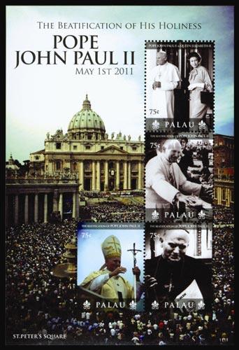 Foto Sello de Palau 2618-2621 Beatificación Papa Juan Pablo II