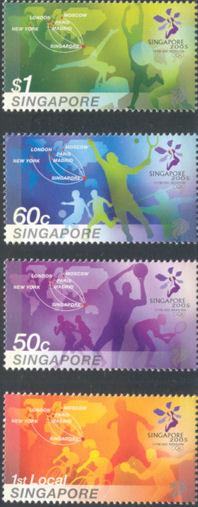 Foto Sello de Singapur 1305-1308 Sesión Comité Olimpico Intern.