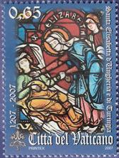Foto Sello de Vaticano 1445 Sta. Isabel de Hungría