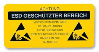 Foto sign, esd warning german language; J2421G