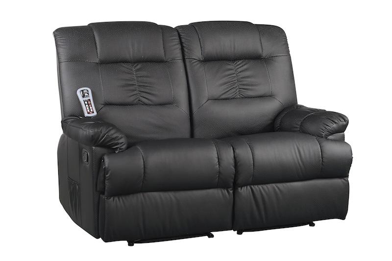 Foto sillón sofá masaje relax mod. venecia de 2 plazas negro