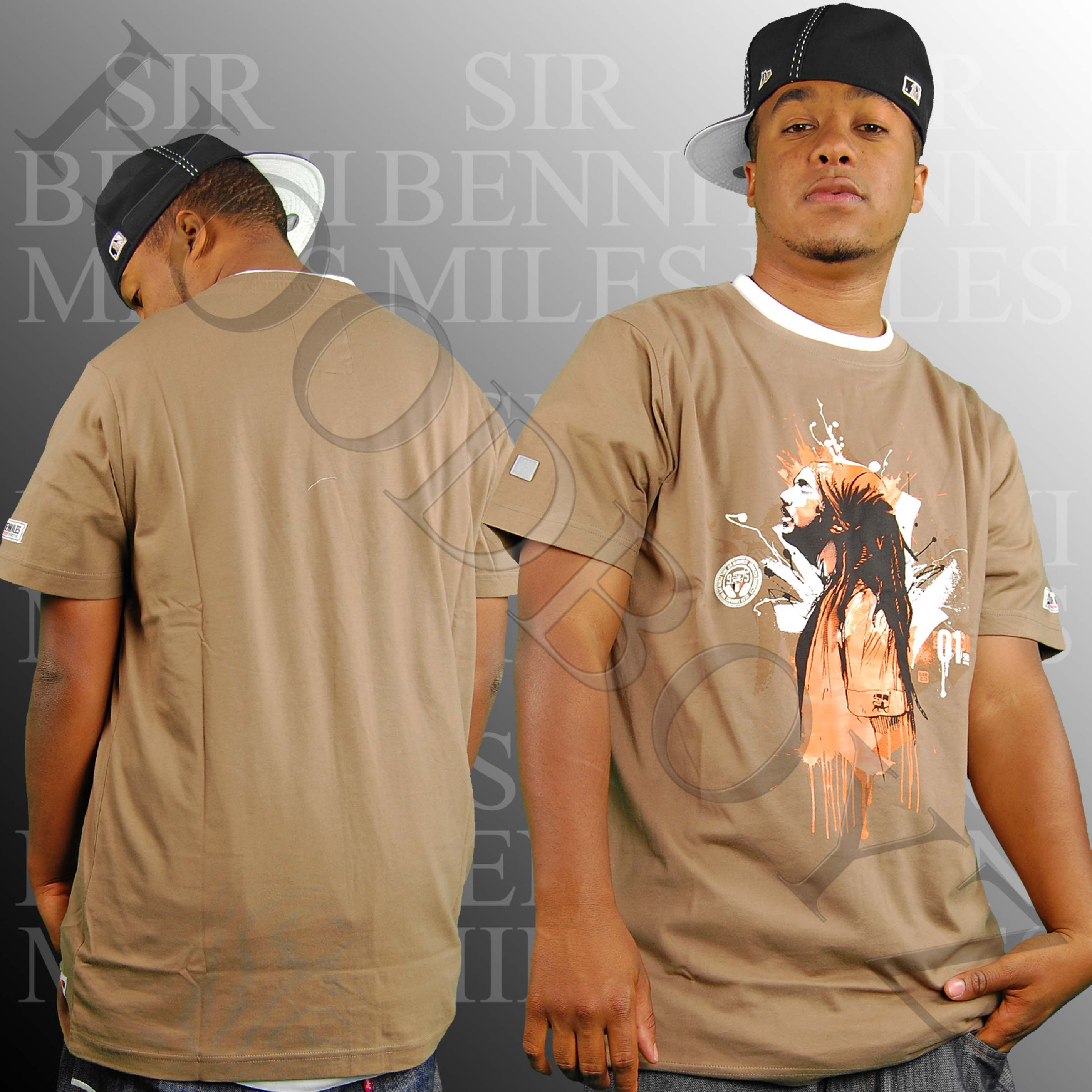 Foto Sir Benni Miles Mighty Upsetter Hombres T-shirt Caqui