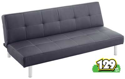Foto Sofa cama tapizado en ecopiel negro modelo quatro (1-47-40kg)