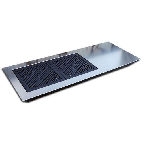 Foto Stromboli Elegance Barbacoa de diseño para carbón en acero inoxidable.