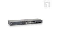 Foto Switch 48,3cm LevelOne 24x GE GES-2450 SNMP 4x Gbic