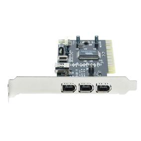 Foto Tarjeta PCI Firewire 400 para 4 puertos 6 pin 3 externos y 1 interno