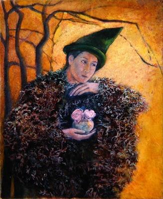 Foto The Keeper of the Roses, 2003 (oil on gesso.. - 3x2 inch Fridge Ma ...