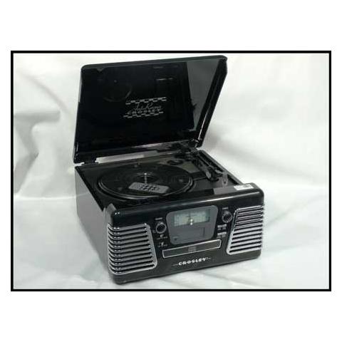 Foto Tocadiscos retro Crosley con reproductor de CD, radio y entradas USB y SD HR108860