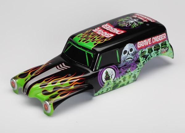 Foto Traxxas 3680 Body, Grave Digger, Officially Licensed Monster Jam replica (painted, decals applied) Para RC Modelos Coches