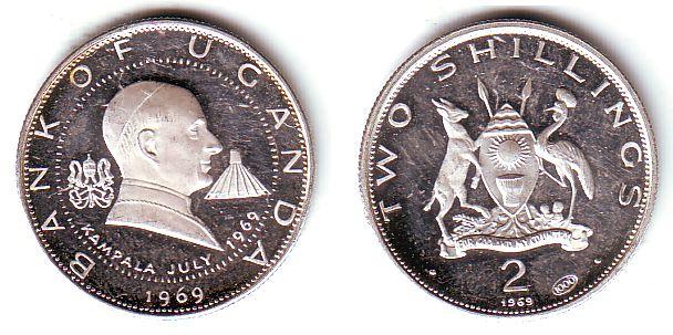 Foto Uganda 2 Shillings 1969