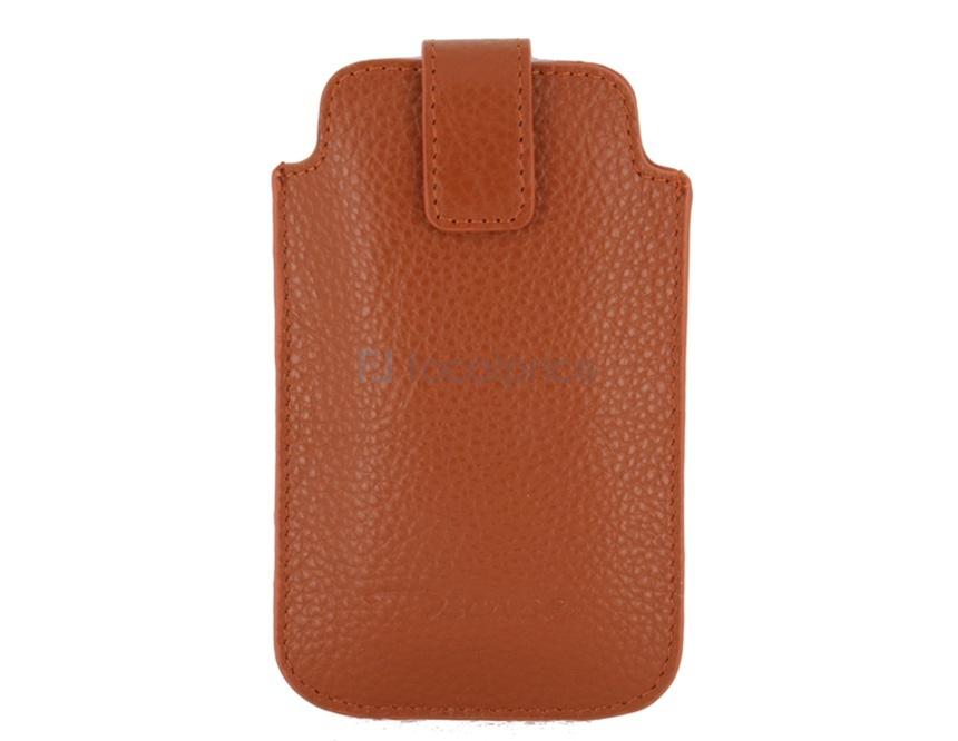 Foto Vaca bolsa de cuero bolso protector portable del caso con la cuerda ajustable y hebilla para iPhone (Negro)