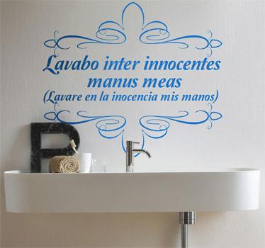 Foto Vinilo decorativo frases lavabo 3
