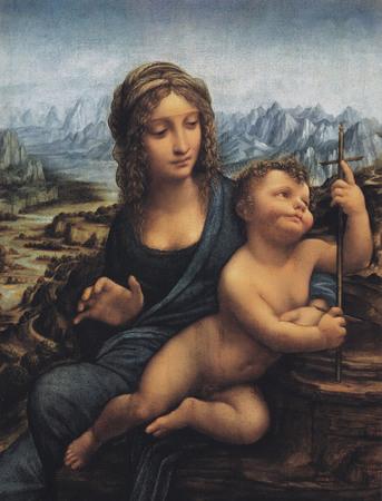 Foto Virgen del Huso de Da Vinci, religioso, cuadro italiano