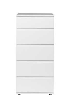 Foto Xifonier de 5 cajones de 50 cms. ancho en color blanco modelo molins