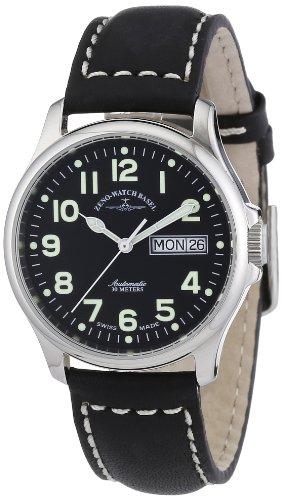 Foto Zeno Watch Basel Pilot Basic 12836DD-a1 - Reloj unisex automático, correa de piel color negro