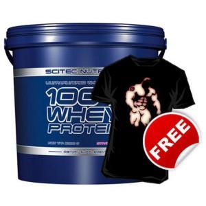 Foto 100% whey protein ( 5000 gr ) by scitec nutrition + camiseta free foto 72569