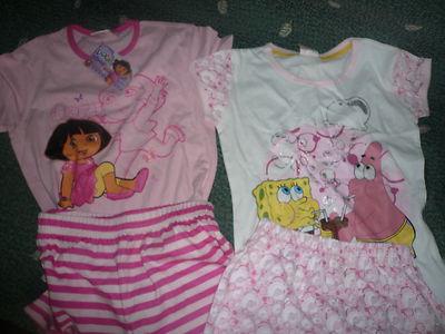 Foto 2 Pijamas De Verano Niña De Bob Esponja Y Dora Exploradora Talla 8 Años ( Nuevo) foto 295752