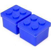 Foto 2 recipientes salsa caja bento bloques construcción azules foto 489395