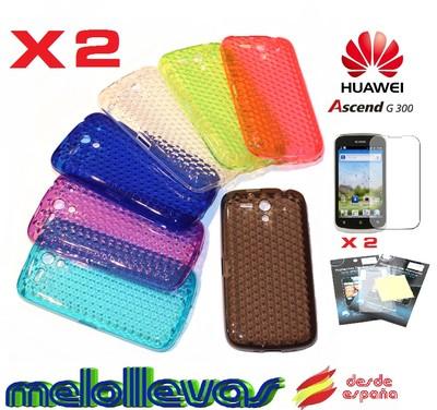 Foto 2 X Funda Huawei Ascend G300 U8818 U8818 + 2 Protectores / Gel Elige Color foto 925563