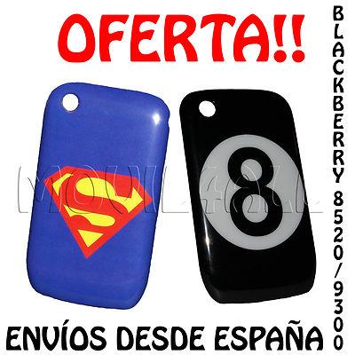 Foto 2x Carcasas  Bola 8 + Superman Blackberry 8520/8530/9300 Curve Fundas Rigida Bb foto 451537