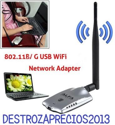 Foto Adaptador Wifi Usb Alfa Networks + Antena 7dbi Envio Gratis Wireless foto 111602