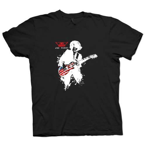 Foto Aerosmith - Joe Perry - Guitar Black T Shirt foto 681546