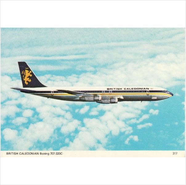 Foto Aircraft Postcard British Caledonian Airways Boeing 707-320C 707 Jet Airliner foto 863144