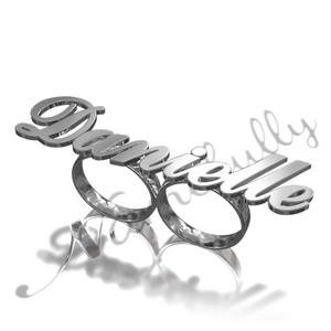 Foto Anillo de dos dedos inspirado en Danielle-Lauren Conrad de plata esterlina foto 517855