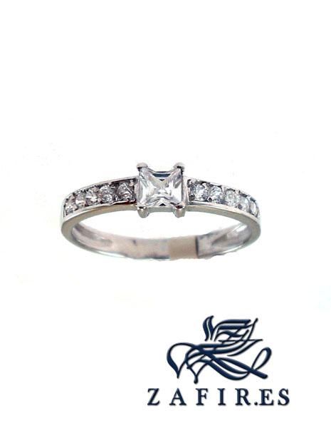 Foto anillos oro blanco - solitario circonita m44715 - para senora foto 757942