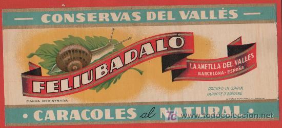 Foto antigua etiqueta conservas del valles feliubadalo barcelona carac foto 73654