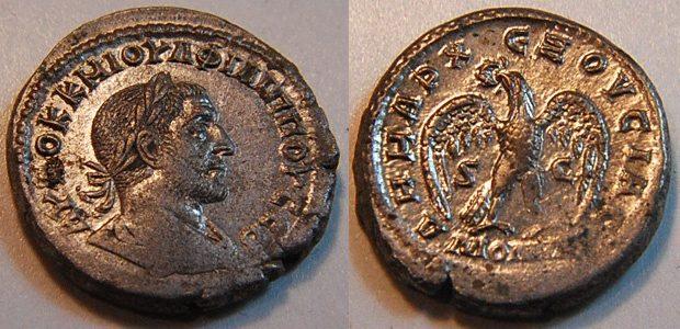 Foto Antike / Römische Kaiserzeit / Philippus I Provinzialprägung Billion T foto 149945