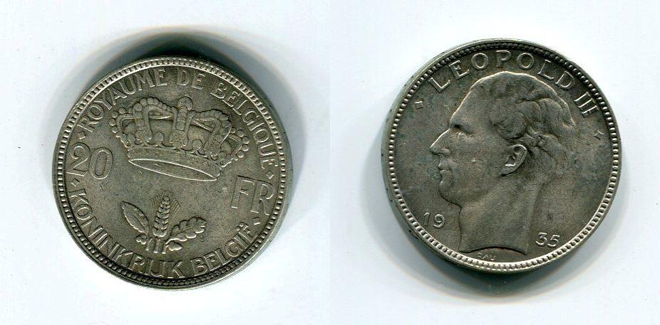 Foto Belgien 20 Francs 1935 foto 477126