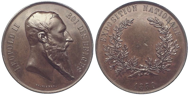 Foto Belgien-Königreich Bronzemedaille 1880 foto 134969