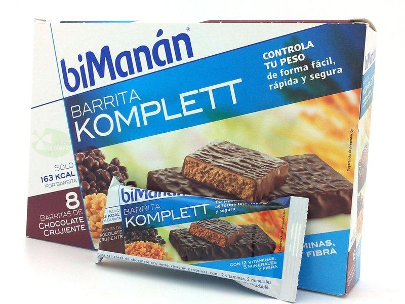 Foto BiManán Komplett 8 barritas chocolate crujiente foto 594638