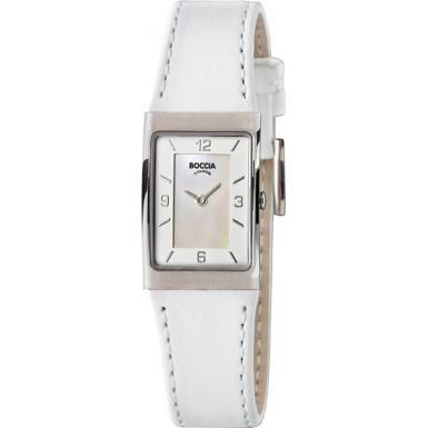 Foto Boccia Ladies Titanium White Leather Strap Watch Model Number:B3186-01 foto 804761