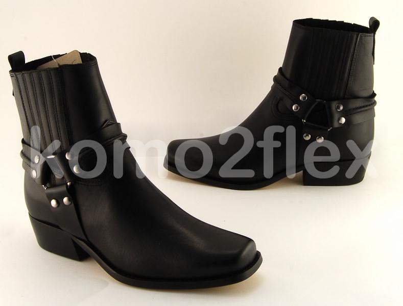 Foto botas piel cowboy vaquero motero, negro, talla 42 - hombre - zapato foto 174385