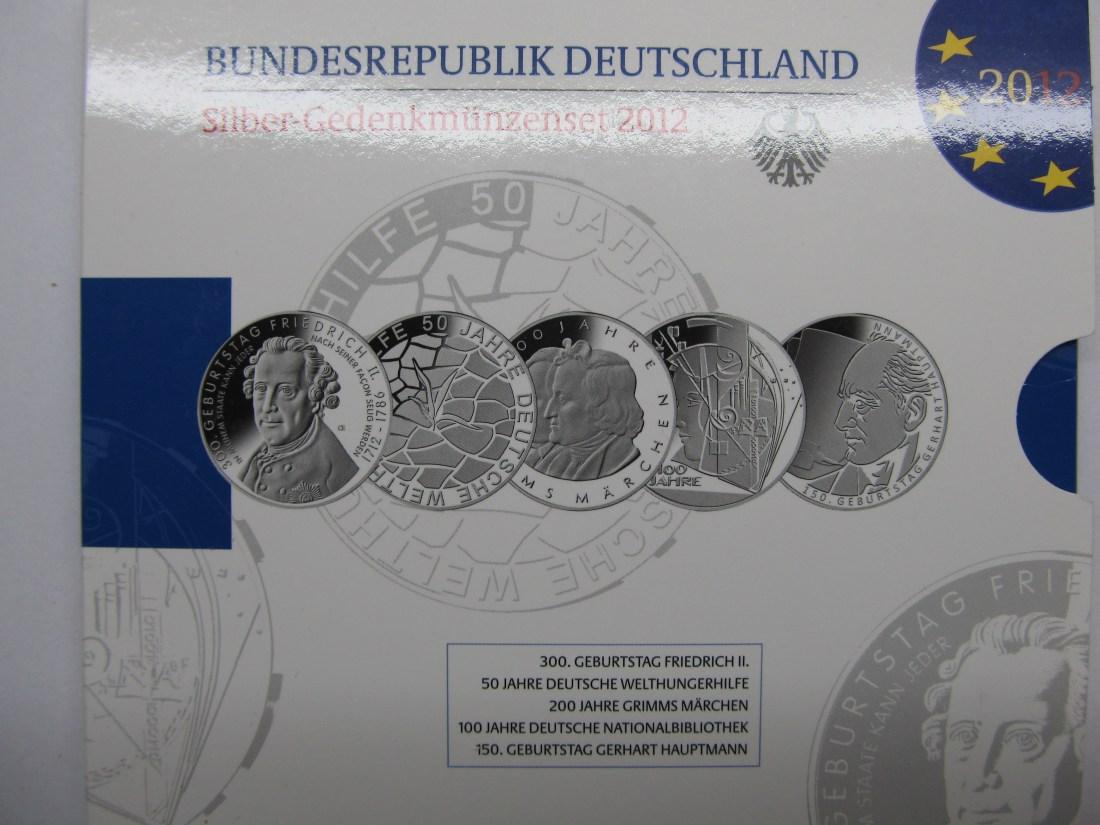 Foto Brd Deutschland 10 Euro Silber-Gedenkmünzenset 2012 foto 604404
