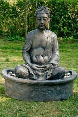 Foto Buda jardín fuente 124x109 cms foto 387251