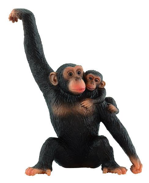 Foto Bullyland Animal World Figura Chimpancé Con Bebé 11 Cm foto 586424