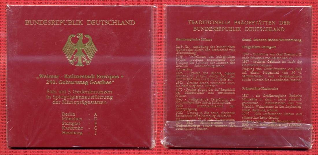Foto Bundesrepublik Deutschland, Germany Frg Satz 5 x 10 Dm Silbermünzen 1 foto 238384