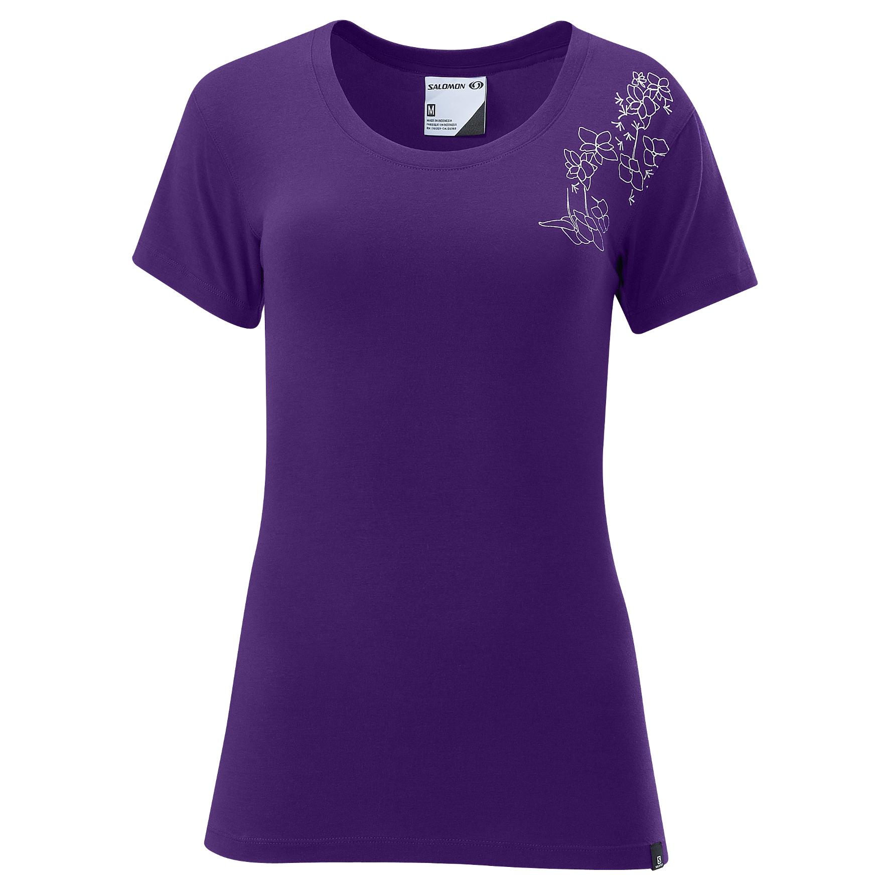 Foto Camisa de manga corta Salomon Polylogo violeta para mujer , m foto 458958