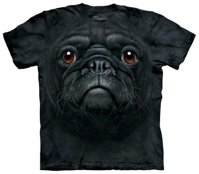 Foto Camiseta Black Pug Face, 3x3 in. foto 964555