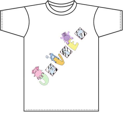 Foto Camiseta blanca niños diseño Baby animals