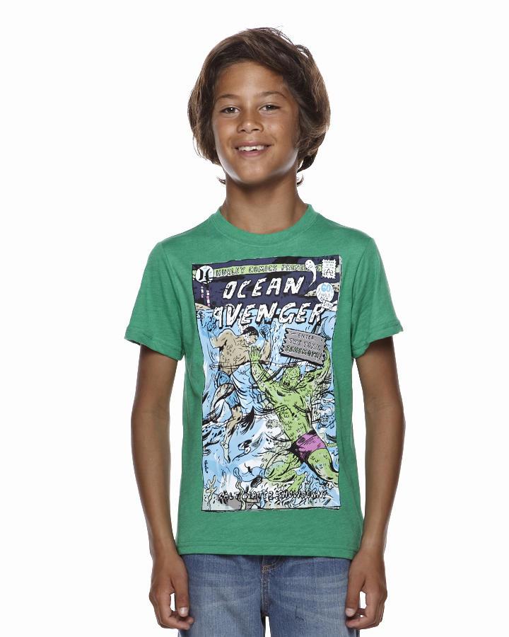 Foto Camiseta De Niño Ocean Avenger De Hurley - Verde Celta Heather foto 650654