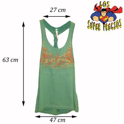 Foto Camiseta Pepe Jeans Talla S Verde Sin Manga Original Mujer Ropa De Marca foto 72130