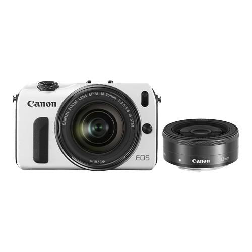 Foto Canon EOS M con 18-55mm y 22 mm doble lente Kit (blanco) foto 610704
